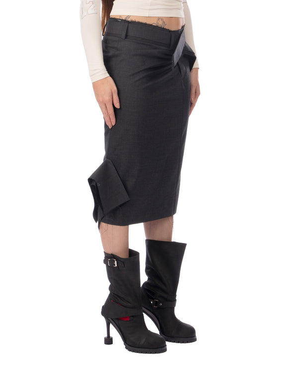 OTTOLINGER | Woven Pencil Suit Skirt Grey