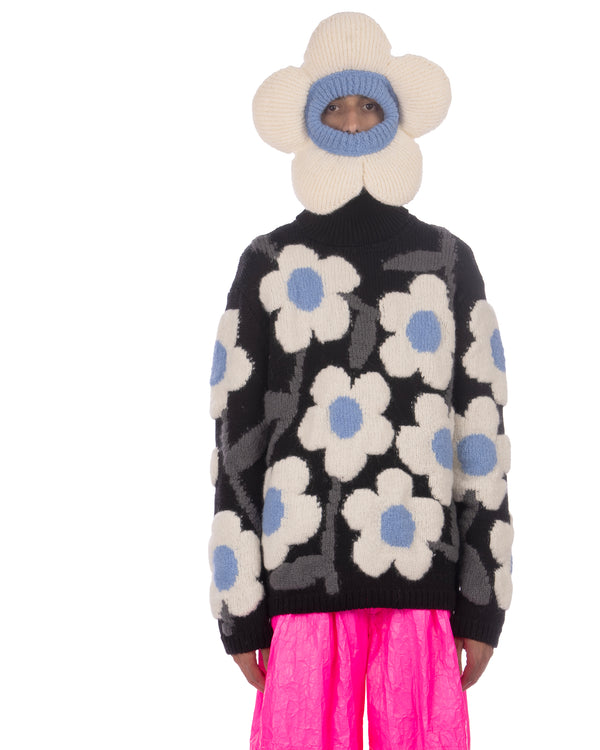 Walter Van Beirendonck | Flower Power Knit Pullover Black