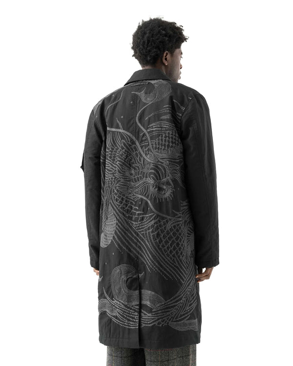 maharishi | Linear Snow Dragon MA Mac Coat Black