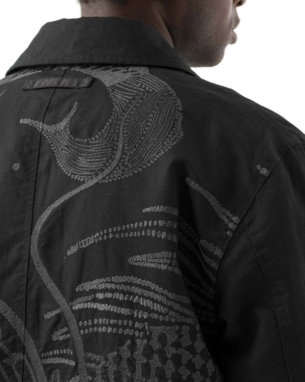 maharishi | Linear Snow Dragon MA Mac Coat Black