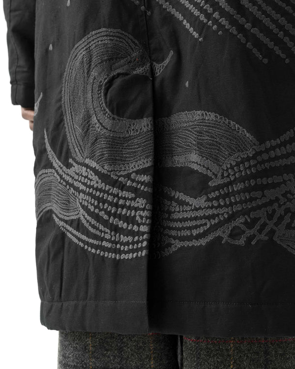 maharishi | Linear Snow Dragon MA Mac Coat Black