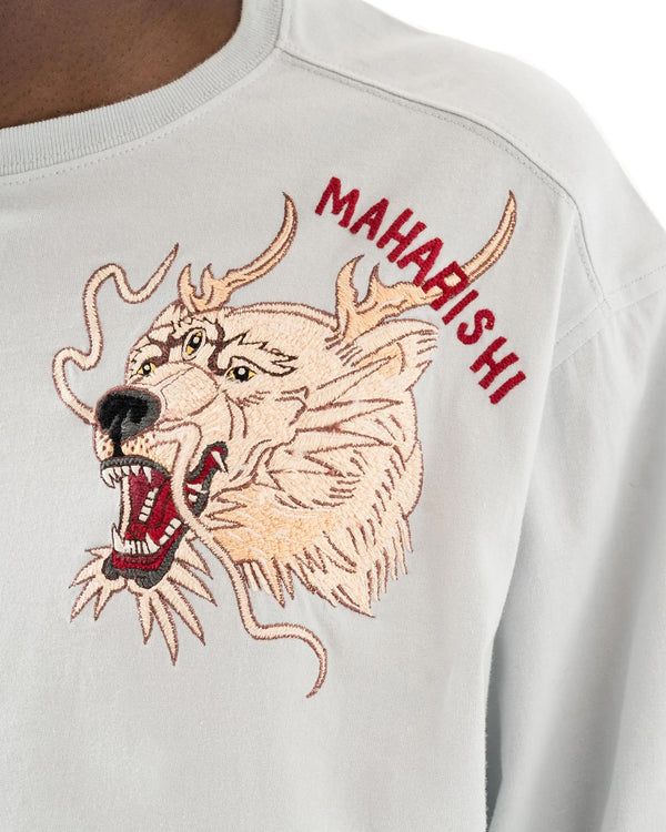 maharishi | Duality Bering Bears L/S T-Shirt Ice Blue - Concrete