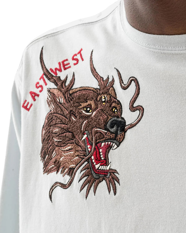 maharishi | Duality Bering Bears L/S T-Shirt Ice Blue - Concrete