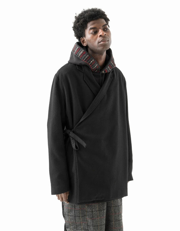 maharishi | Recycled Wool Kimono Blazer Black - Concrete