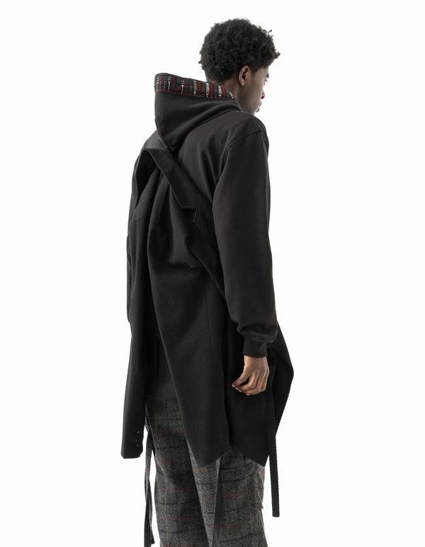 maharishi | Recycled Wool Kimono Blazer Black - Concrete
