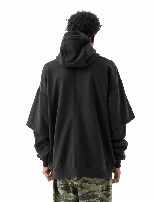maharishi | Kimono Hooded Sweat Black - Concrete
