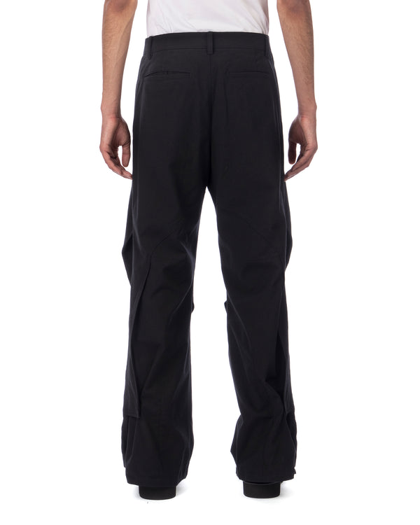 juun.j | Bootcut Adjustable Snap-Tab Pants Wool Black