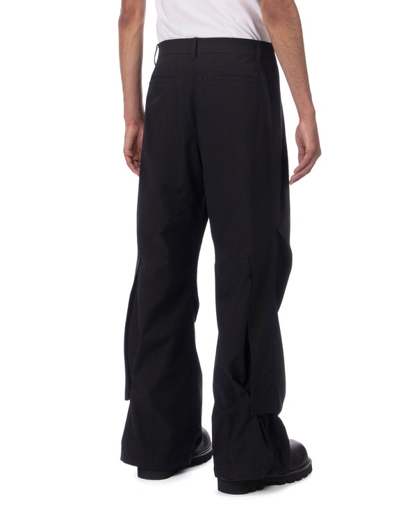 juun.j | Bootcut Adjustable Snap-Tab Pants Wool Black