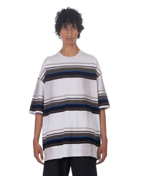 juun.j | 7 Block Stripe Overfit T-Shirt Grey
