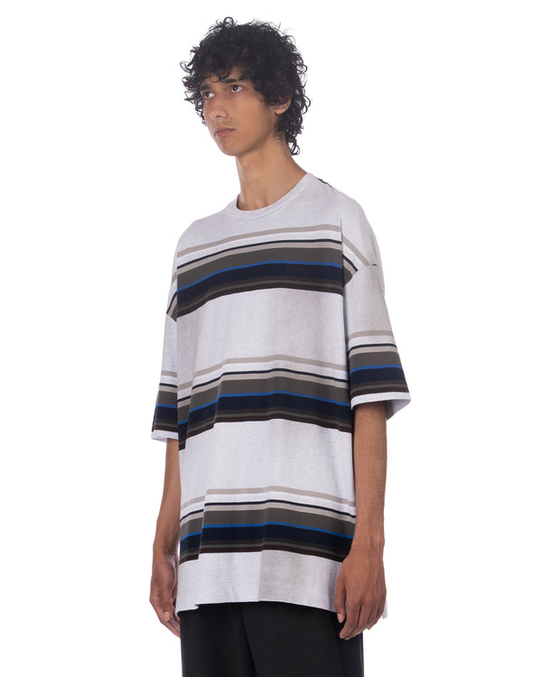 juun.j | 7 Block Stripe Overfit T-Shirt Grey