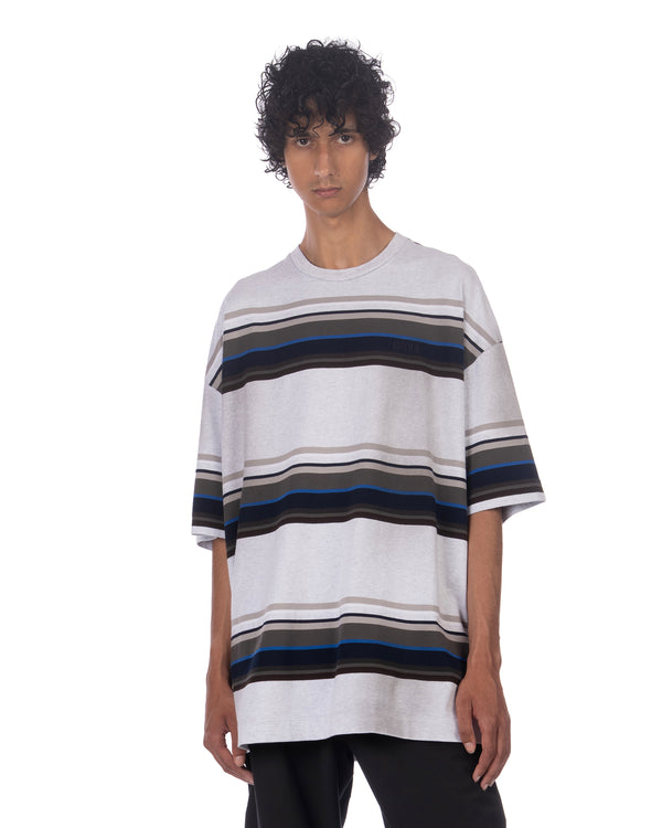 juun.j | 7 Block Stripe Overfit T-Shirt Grey