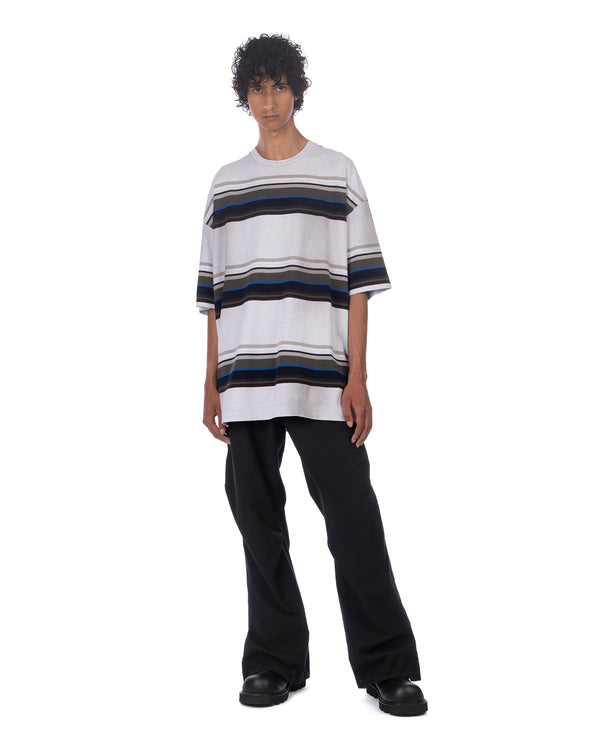 juun.j | 7 Block Stripe Overfit T-Shirt Grey
