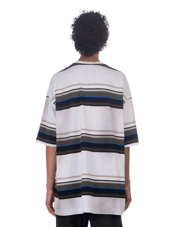 juun.j | 7 Block Stripe Overfit T-Shirt Grey