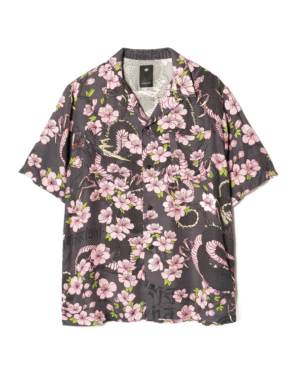 maharishi | Sakura Camp Collar Shirt Navy - Concrete