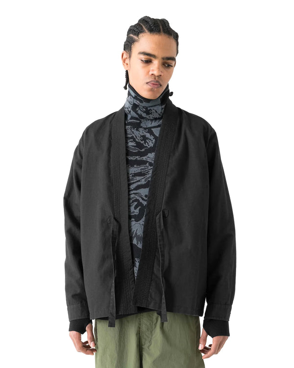 maharishi | Hemp Hanten Kimono Shirt Black - Concrete