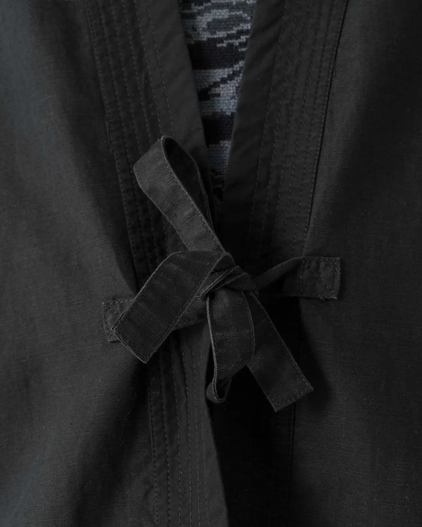 maharishi | Hemp Hanten Kimono Shirt Black - Concrete