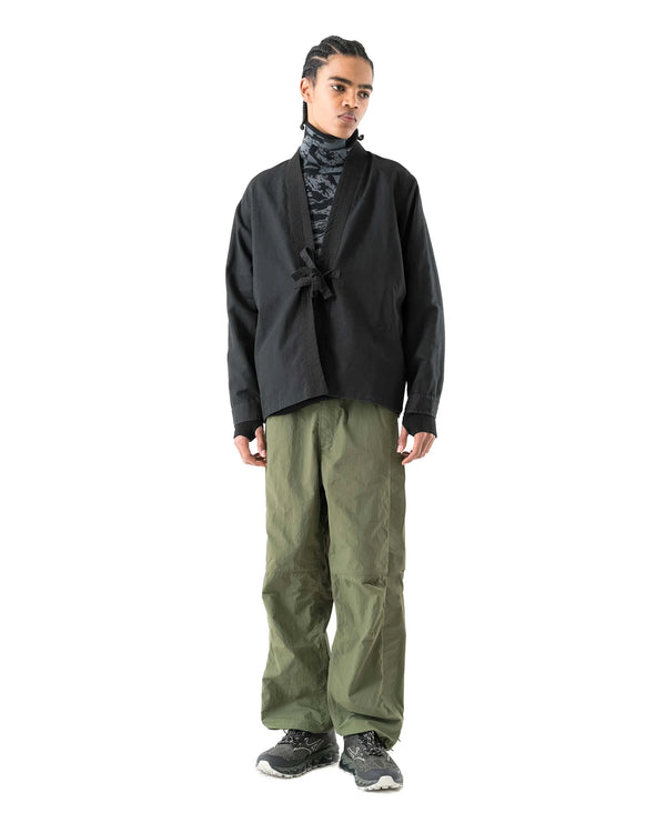 maharishi | Hemp Hanten Kimono Shirt Black - Concrete