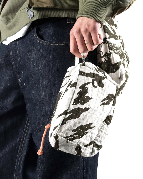 maharishi | Tigerstripe Travel Pouch Ecru / Olive - Concrete