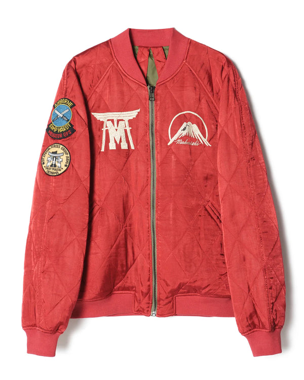 maharishi | Camp Hardy Tour Sukajan Jacket Red - Concrete
