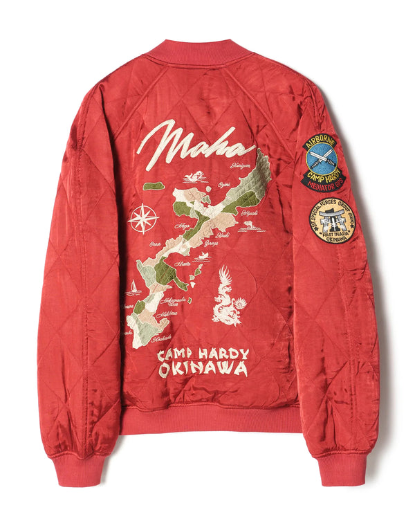 maharishi | Camp Hardy Tour Sukajan Jacket Red - Concrete