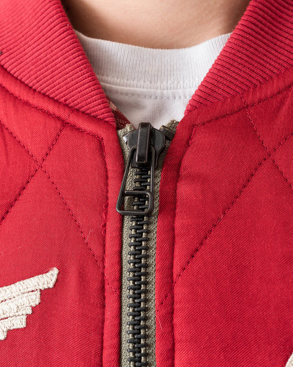 maharishi | Camp Hardy Tour Sukajan Jacket Red - Concrete