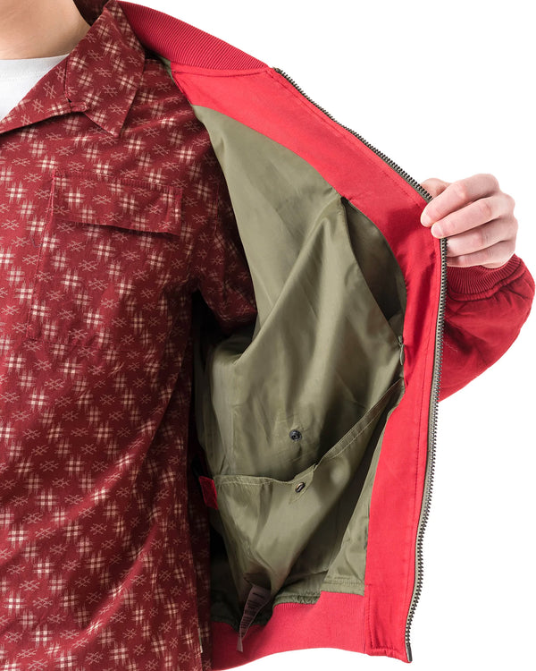 maharishi | Camp Hardy Tour Sukajan Jacket Red - Concrete