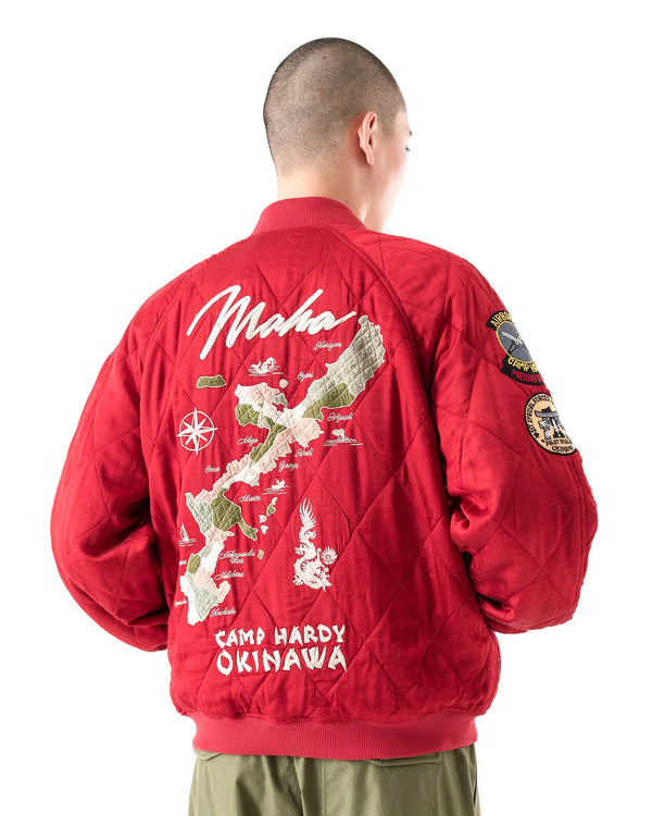 maharishi | Camp Hardy Tour Sukajan Jacket Red - Concrete