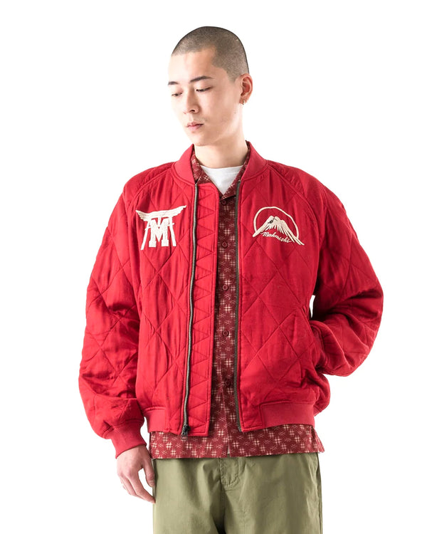 maharishi | Camp Hardy Tour Sukajan Jacket Red - Concrete