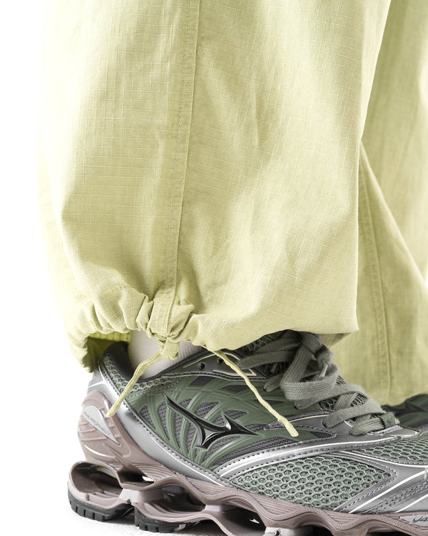 maharishi | Hemp Ripstop Pleated Trousers Moss Green - Concrete