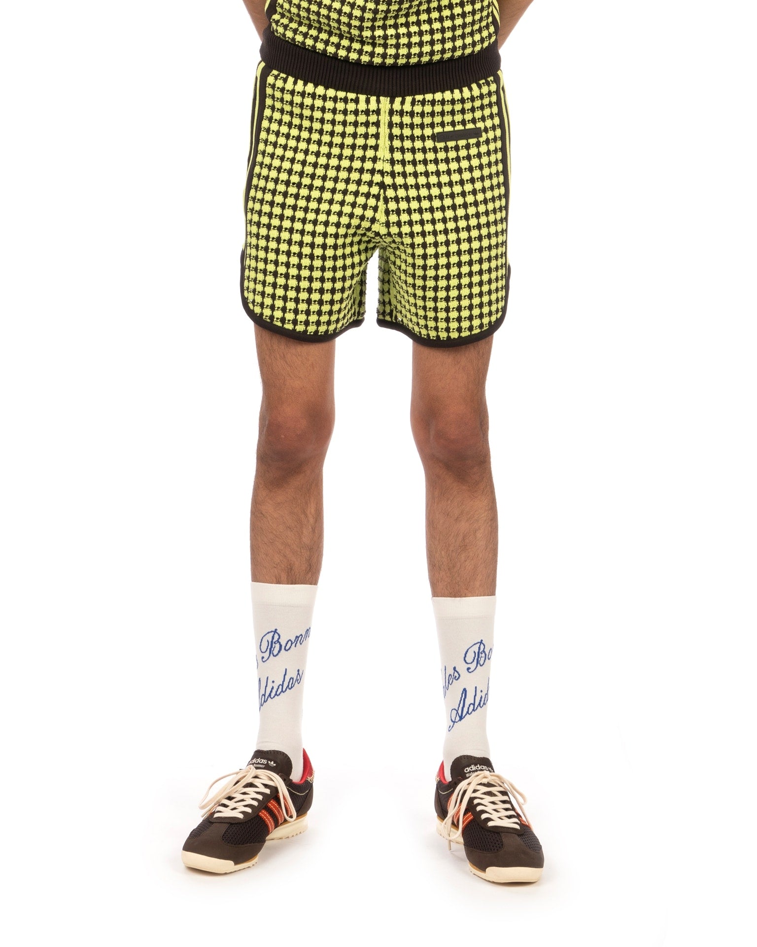 wales bonner adidas ショートパンツ adidas WALES BONNER JABBAR 3-STRIPES KNIT SHORTS ナイト