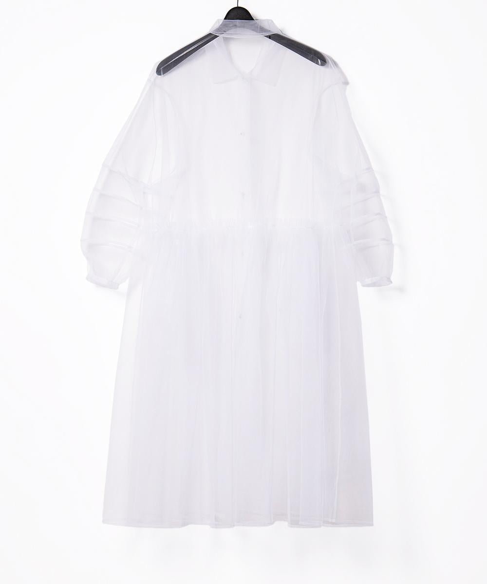 ANREALAGE | Spacesuit Tulle Shirt (one piece) White | Concrete