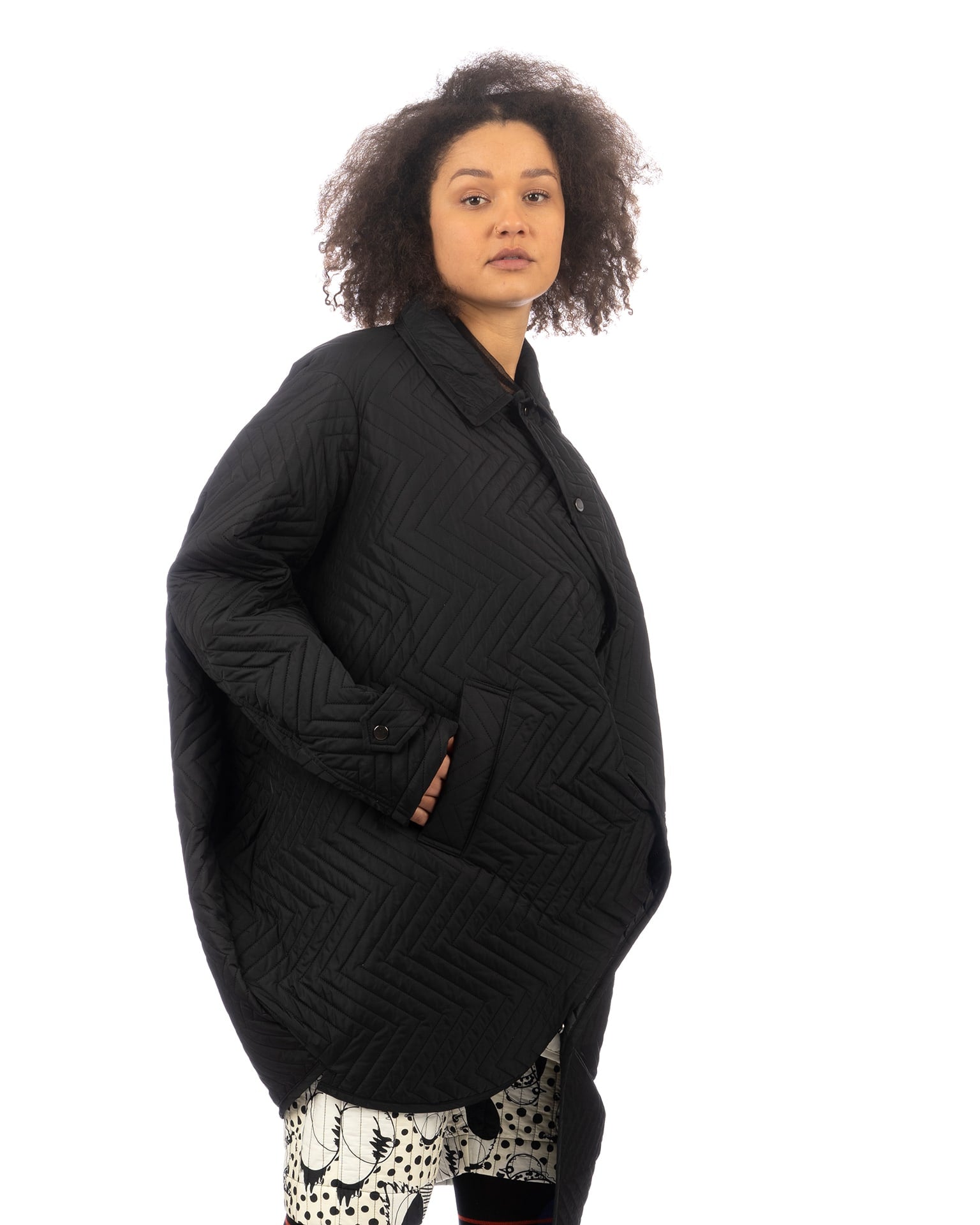 ANREALAGE | Aerogel Quilting Ball Coat Black | Concrete