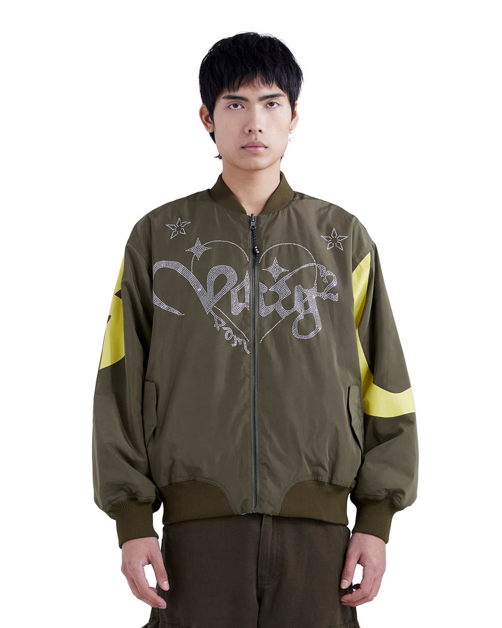 Perks and Mini (P.A.M.) | Varg 2.0 Reversible Bomber Jacket Khaki - Concrete