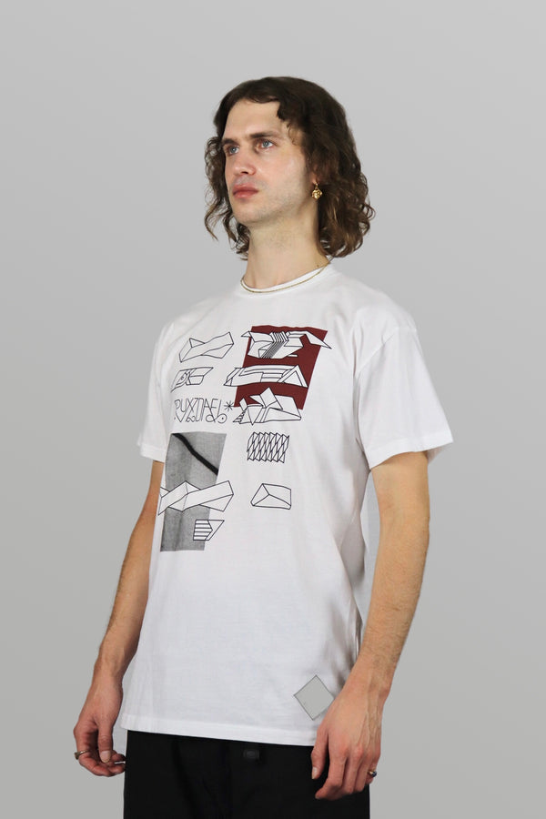 RUYZDAEL | x DELTA T-Shirt 1W Side Track White / Artwork - Concrete