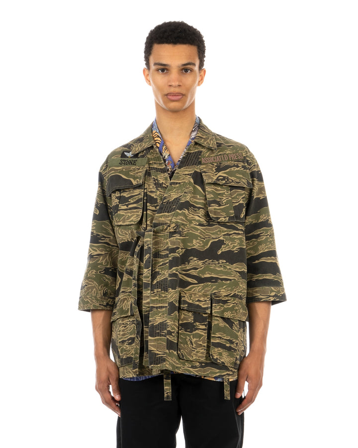 maharishi | 8090 Camo Jungle Kimono Mint Gold Tigerstripe - Concrete