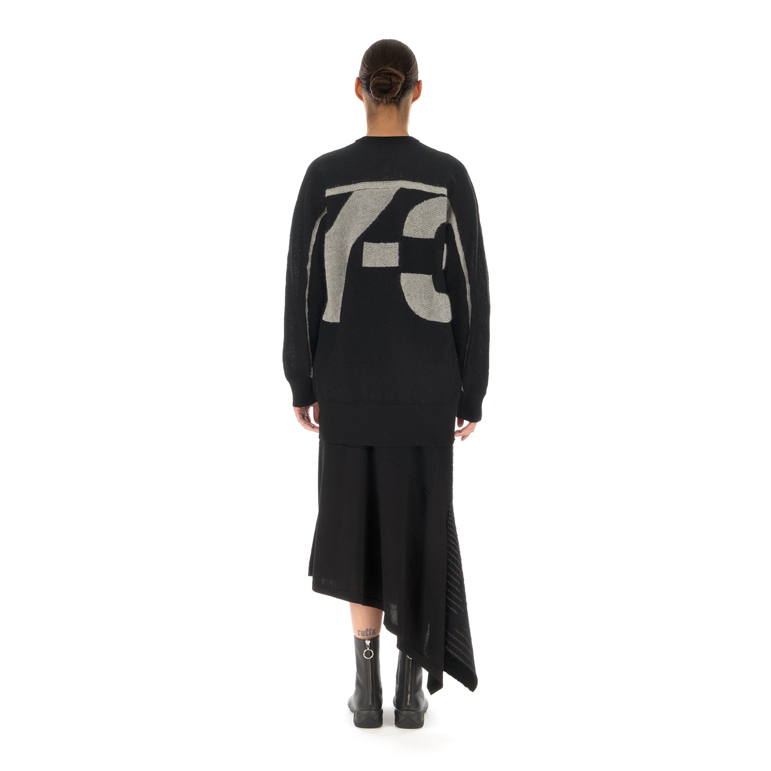 トップス Y-3 W CLASSIC SHEER KNIT CREW SWEATER adidas Y-3 | Womens Classic Sheer Knit Crew Sweater Black