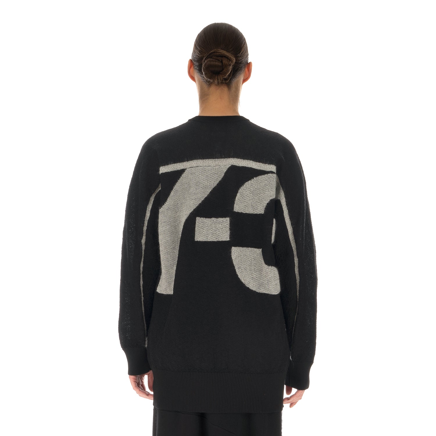 Y-3 18aw U KNT STKD SWEAT BLACK-