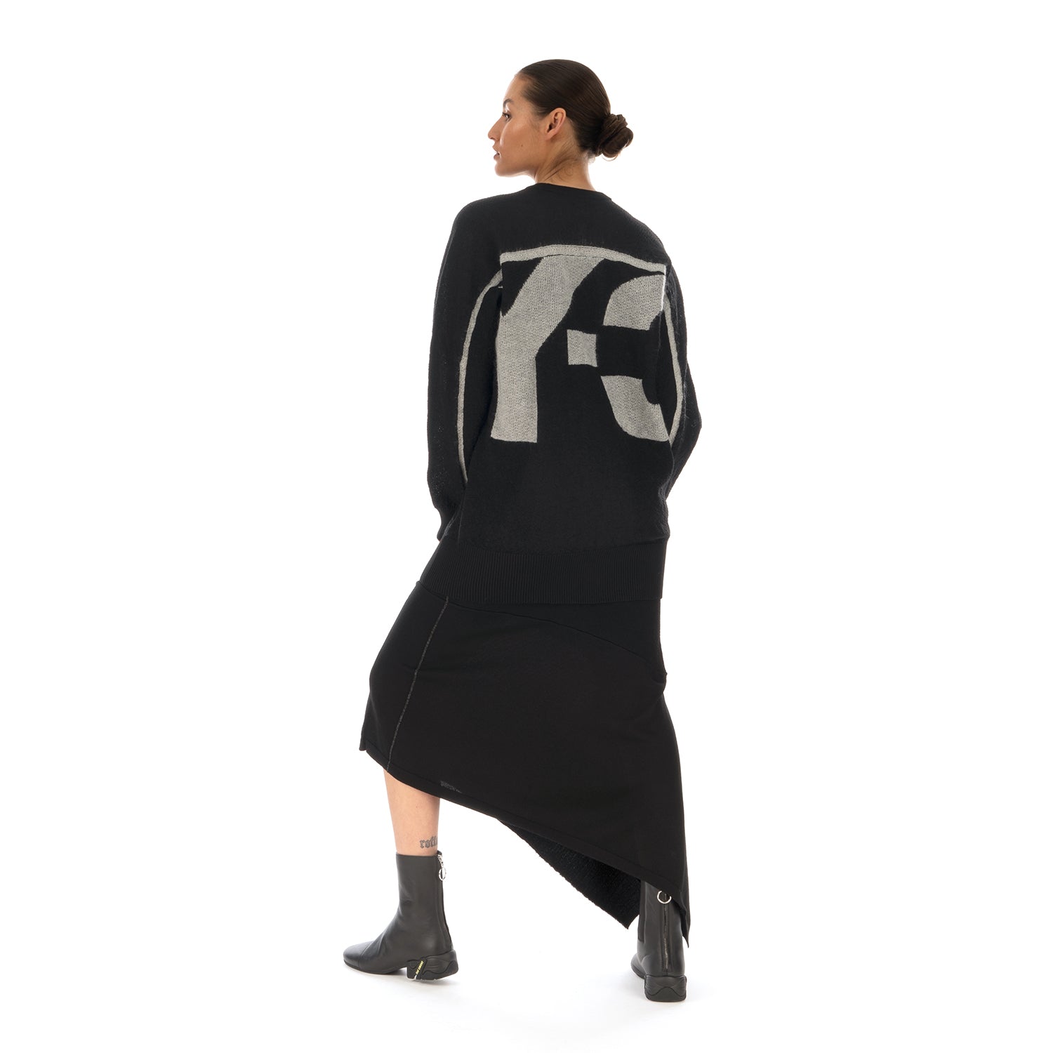 トップス Y-3 W CLASSIC SHEER KNIT CREW SWEATER adidas Y-3 | Womens Classic Sheer Knit Crew Sweater Black