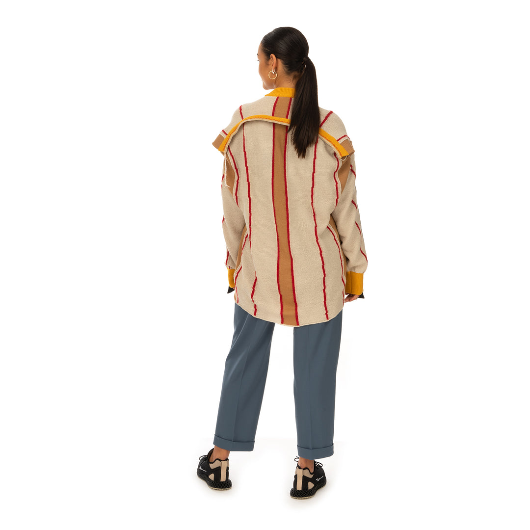 AMBUSH | Folding Crewneck Knit 2 Beige / Multi - Concrete