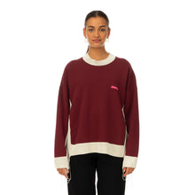 Load image into Gallery viewer, AMBUSH | Panel Sweatshirt Wine / Light Beige - Concrete