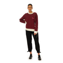 Load image into Gallery viewer, AMBUSH | Panel Sweatshirt Wine / Light Beige - Concrete