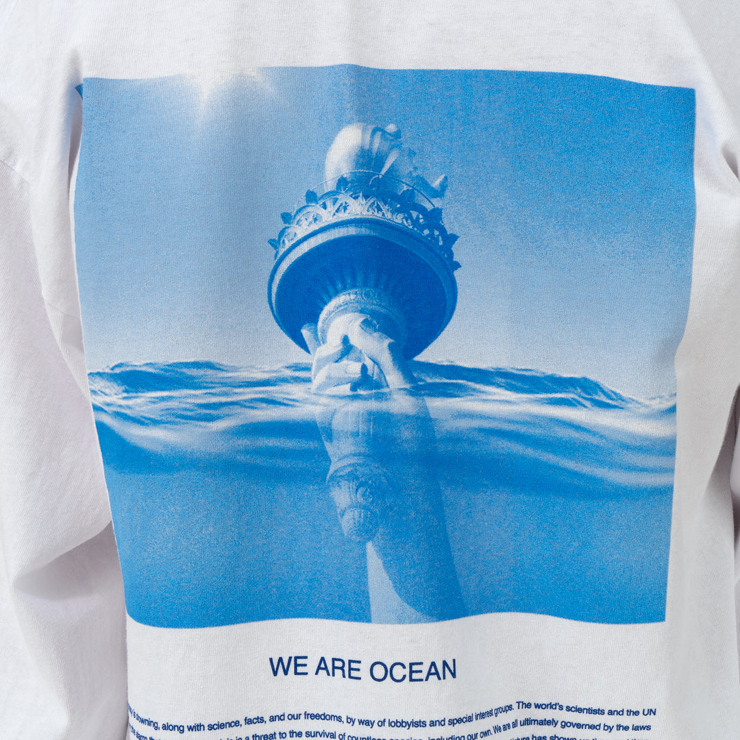 Akomplice | We Are Ocean L/S T-Shirt White - Concrete