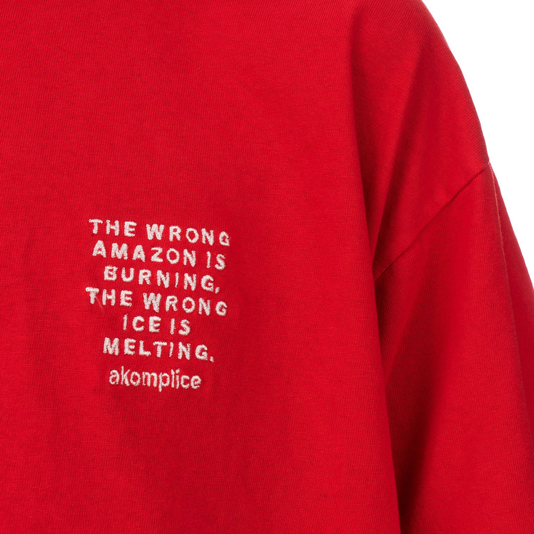 Akomplice | Wrong Amazon Embroidered T-Shirt Tomato - Concrete