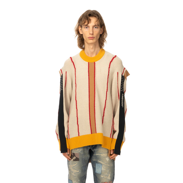 AMBUSH | Folding Crewneck Knit 2 Beige / Multi - Concrete