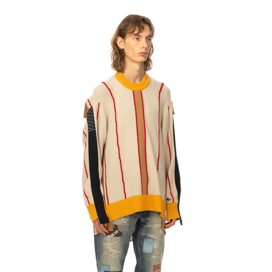 AMBUSH | Folding Crewneck Knit 2 Beige / Multi - Concrete