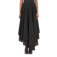 Load image into Gallery viewer, Andrea Ya&#39;aqov | W Two Layer Skirt Linen Black - Concrete