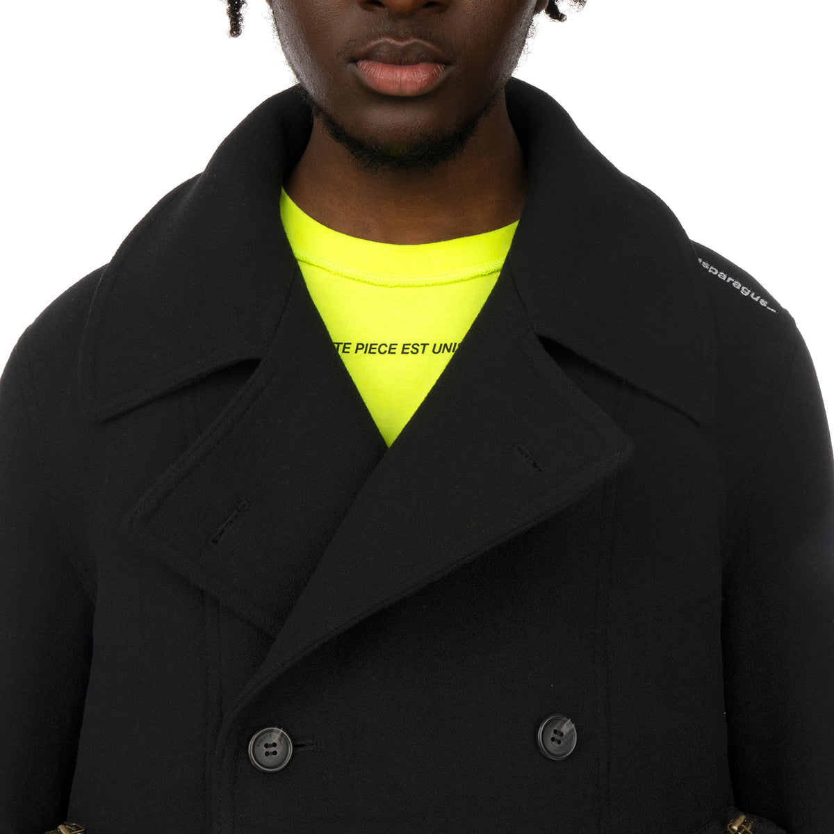 asparagus_ | Vest Coat Black - Concrete