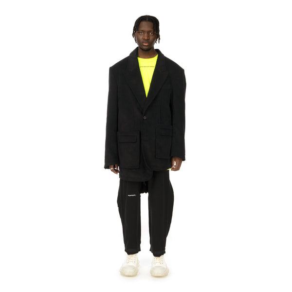 asparagus_ | Asymmetric Jacket Black - Concrete