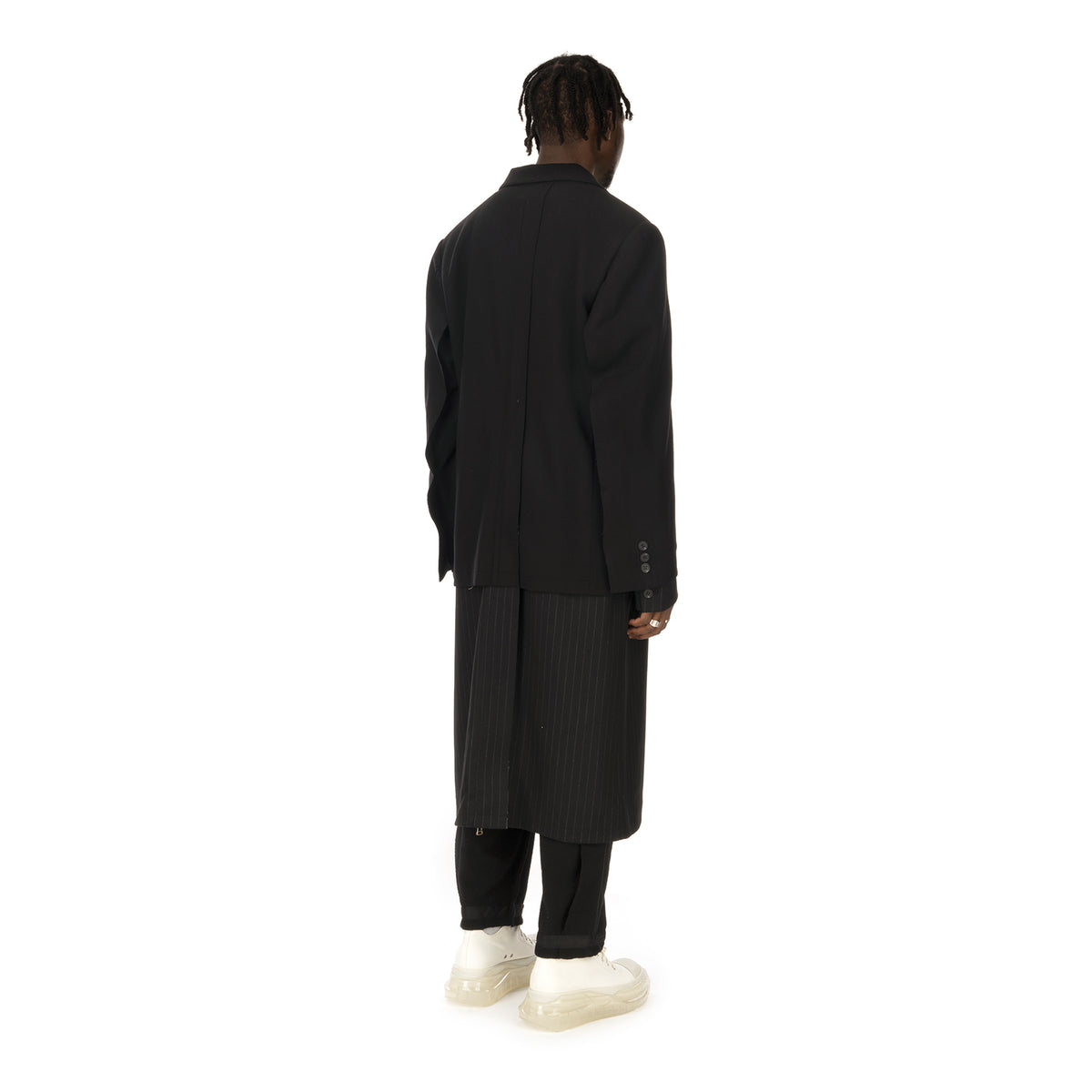 asparagus_ | Jacket Layered Coat Black - Concrete