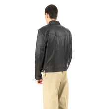 Load image into Gallery viewer, Billionaire Boys Club | Leather Wolfman Motorcycle Jacket Black - Concrete